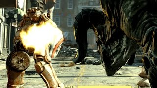 Fallout 4 in 4K Deathclaw vs Power Armor Faceoff [upl. by Devinne]