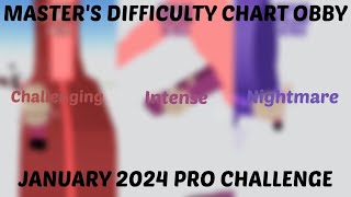 MDCO Masters Difficulty Chart Obby  January 2024 Pro Challenge [upl. by Torres]