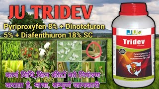 Ju tridev insecticide  Pyriproxyfen 8  Dinotefuron 5 Diafenthiuron 18 SC  सम्पूर्ण जानकारी [upl. by Engelhart117]