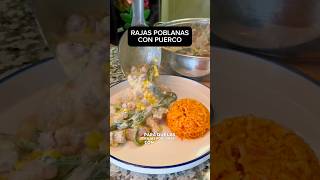 RAJAS POBLANAS nunca las habías PROBADO así de RICAS rajas poblanas carnedepuerco receta [upl. by Nrehtac796]