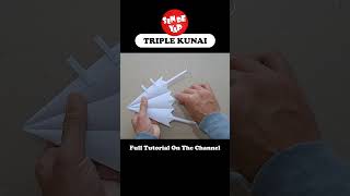 DIY  How to Make a Paper Triple Kunai  Origami shorts kunai papercraft [upl. by Nodal107]