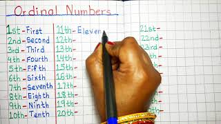 1100 Ordinal Numbers। Spelling Ordinal numbers 1 to 100। Writing English Ordinal number to 100 [upl. by Aver12]