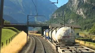 Führerstandsfahrt Gotthard Bergstrecke 30 Juni 2015 Arth Goldau Locarno [upl. by Eilrahc]