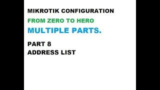 PART 8  ADDRESS LISTS [upl. by Broucek]