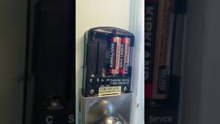 How To Change Batteries on the Milocks DKK02 keylessentry locks keypad door knob DKK02 [upl. by Dleifxam925]