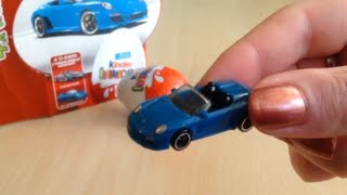 ASMR 4 Kinder Surprise Eggs Porsche Edition READ DESCRIPTION [upl. by Crespo]