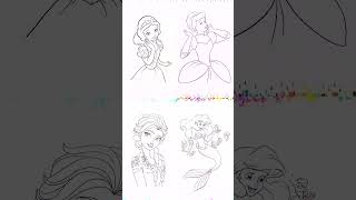 Princesses BLANCHE NEIGE  CENDRILLON  ELSA et ARIEL 👑 shorts disney youtubecreatorcommunity [upl. by Kcirdneked]