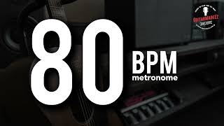 80 BPM  Metronome  quotClickquot Beat Style  15 minute Practice Track [upl. by Yrrak728]