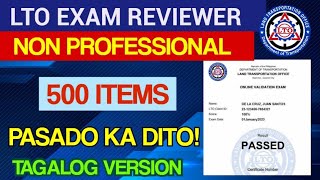 NONPROFESSIONAL DRIVERS LICENSE EXAM REVIEWER  100 PASADO KA DITO  LTO EXAM REVIEWER [upl. by Ariayek373]