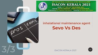 Sevoflurane Vs Desflurane  Dr Saikat Sengupta Dr Ashish Bindra ISACON Kerala 2021 [upl. by Jeromy203]