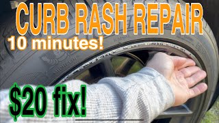 Fix Tesla rim curb rash for around 20 model 3 repair [upl. by Huckaby86]