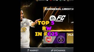 TOP 5 RW 😲🔥 eafc24 fifamobile fifa fifa23 eafc shorts [upl. by Ydde]