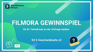 Schau mal ob Du 50 Dollar gewonnen hast  Filmora Gewinnspiel [upl. by Normy998]