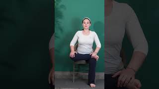 Seated Chair Pigeon Pose  Chair Yoga For Seniors and Beginners [upl. by Lipp]