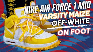 Nike Air Force 1 Mid SP OffWhite Varsity Maize Found These Sitting In Nike Outlet On Foot 🔥 [upl. by Landis]