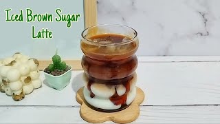 How To Make Brown Sugar Latte With Moka PotIced Brown Sugar Latte Recipe [upl. by Box]