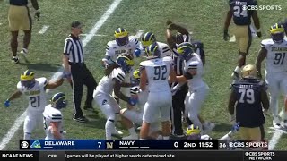 Delaware Upsets Navy  2022 College Football [upl. by Stokes]