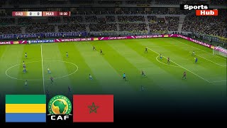 GABON vs MOROCCO  2025 Africa Cup of Nations Qualifiers  Full Match  Realistic PES Gameplay [upl. by Joash]