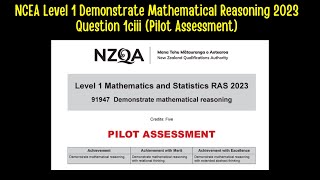 NCEA Level 1  Demonstrate Mathematical Reasoning 2023 Question 1ciii Pilot Assessment [upl. by Topliffe405]