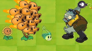 Plants vs zombies 2 Cartoon Animation  Fire Threepeater vs Gargantuar Halloween [upl. by Apul491]