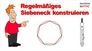 Mit Zirkel Siebeneck konstruieren Umkreis ist gegeben [upl. by Naehgem]