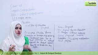 Printers amp Types of Printers  Computer Sc Ch 1 Basics of Information Technology  ICSFSC Part 1 [upl. by Khosrow]