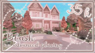 Bloxburg Build  Cheap Blush Two Story House no advanced placing 35k [upl. by Ydnarb687]