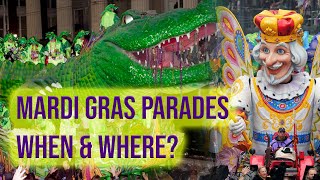 New Orleans Mardi Gras Parades  When and Where [upl. by Sunshine]