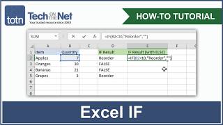 How to use the IF function in Excel [upl. by Oina71]