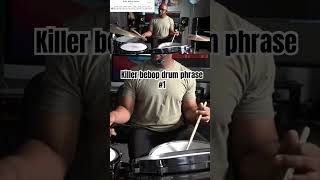 Killer bebop drum phrase 1 bebop drumlesson [upl. by Anaeco263]