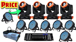 Dj Light Price Details  Sharpy BSM 10R Price  3watt Par Light Price  Fog Machine Price  Dmx512 [upl. by Racklin277]