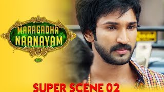 Maragadha Naanayam  Super Scene 2  Hindi Dubbed  Aadhi  Nikki Galrani  Anandaraj [upl. by Idur585]