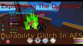 Explaining The Durability Glitch In The NEW Anime Fighting Simulator Update [upl. by Norreg]