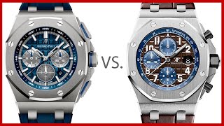 ▶Audemars Piguet Royal Oak Offshore Titanium vs Stainless Steel  COMPARISON 26480TI VS 26470ST [upl. by Rumney]