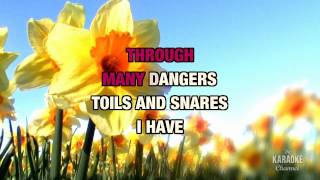 Amazing Grace in the Style of quotTraditionalquot karaoke video with lyrics no lead vocal [upl. by Lesde]