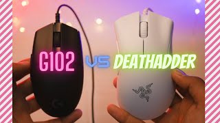 Logitech G102 Lightsync vs Razer Deathadder Essential  Detailed Comparison [upl. by Yrocal]