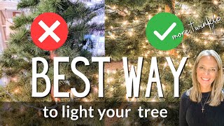 How to Light a Christmas tree for Maximum TWINKLE Easy and Beautifulthe Best Way to Add Lights [upl. by Erodisi]