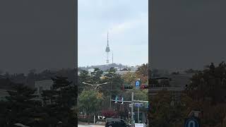 View of Namsan tower from Dongguk University station amazingkorea travel korea photography [upl. by Ennad105]