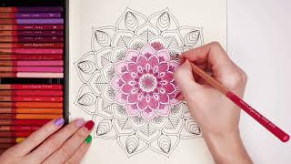 How to Color a MANDALA  Mandala Coloring Tutorial [upl. by Hallimaj165]