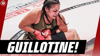 What a Guillotine Choke 👀 Veta Arteaga vs Vanessa Porto  Bellator MMA [upl. by Neliak513]