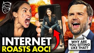 AOC Attacks JD Vance for Manspreading  INSTANT REGRET When Internet ROASTS Her with RECEIPTS🧾 [upl. by Imojean]