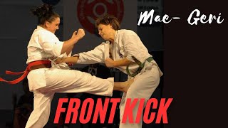 Mae Geri  Shotokan Karate powerful front kick [upl. by Hajidak]