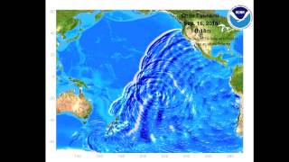 September 16 2015 Chile tsunami propagation [upl. by Aniaj]