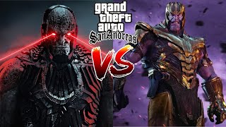 Darkseid vs Thanos FIGHT CRAZY  GTA SA MOD [upl. by Rafaela]