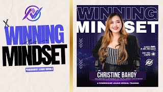 PH LEAGUE  Winning Mindset Part1  Christine Bahoy [upl. by Sesom]