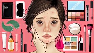 ASMR Full vers Makeover for Dull and Tired Skin  Night out Party Makeup Animation 💄💋 [upl. by Sell]