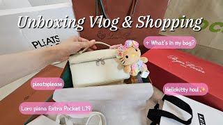 로로피아나 엑스트라 포켓 언박싱🎁 왓츠인마이백👜✨️ 플리츠플리즈 로저비비에 l 헬로키티하울 케이스티파이 크록스 l 신세계 키쿠카와 추석선물 [upl. by Lynne]