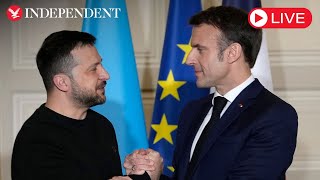 Live Zelensky meets Macron at French military camp to discuss Ukraine victory plan [upl. by Bock]