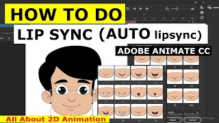 How to do Lip sync in Adobe animate Auto lipsync feature is very easy to do simple lips syncs [upl. by Hctim]