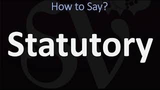 How to Pronounce Statutory 2 WAYS UKBritish Vs USAmerican English Pronunciation [upl. by Publias387]